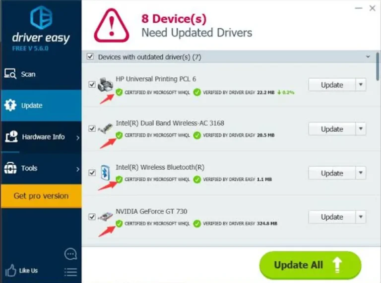 Tela do Driver Easy Pro Download