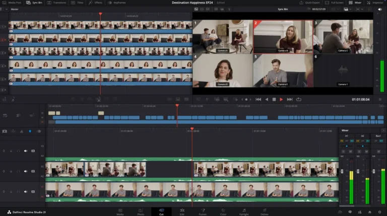 Tela do DaVinci Resolve Download