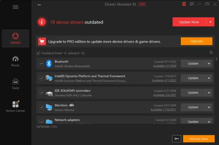 Tela do DriverBooster Crackeado 2025