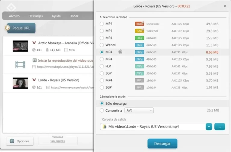 Tela do Freemake Video Downloader