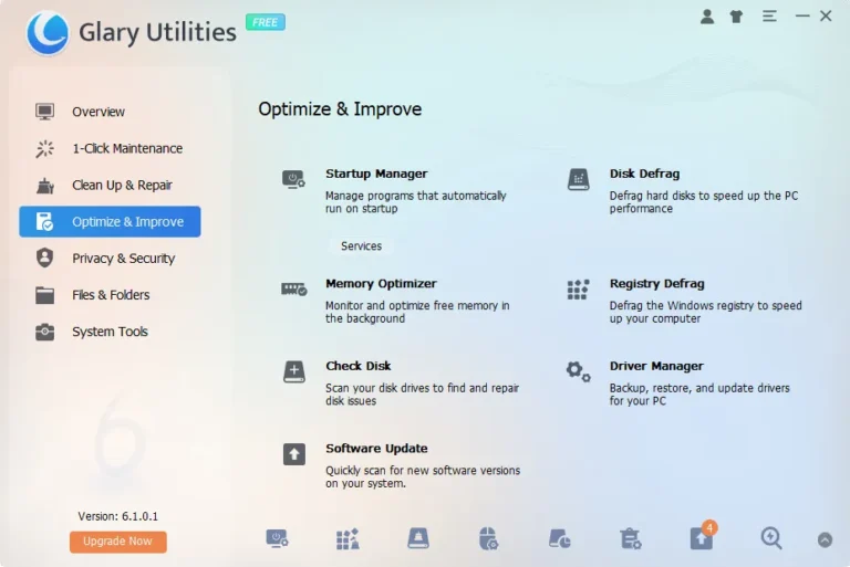 Tela do Glary Utilities Pro