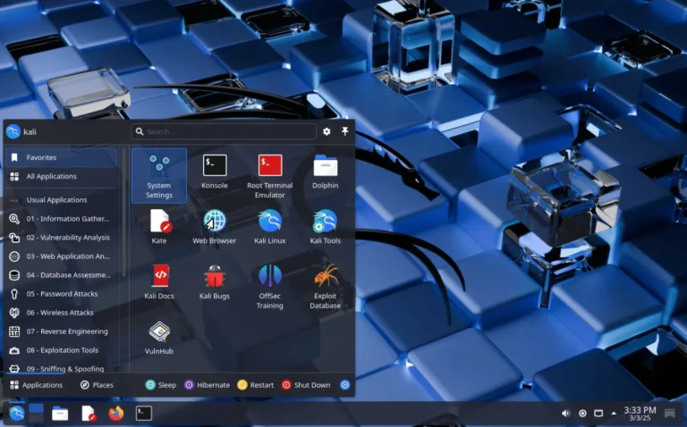 Tela do Kali Linux Download