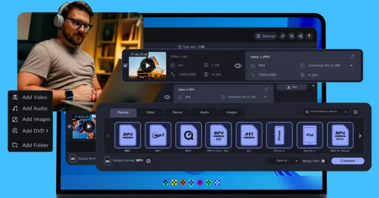 Tela do Movavi Video Converter