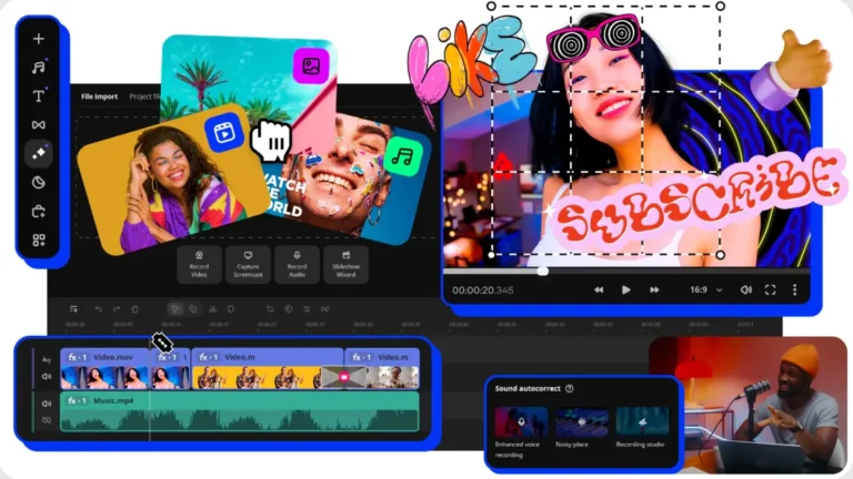 Tela do Movavi Video Editor