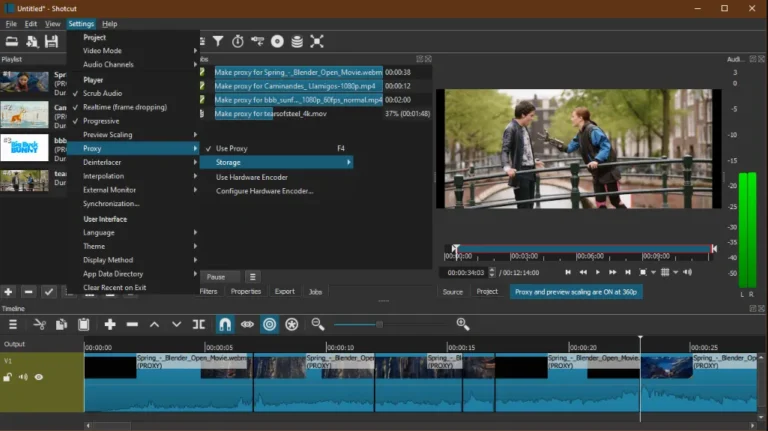 Tela do Shotcut Download