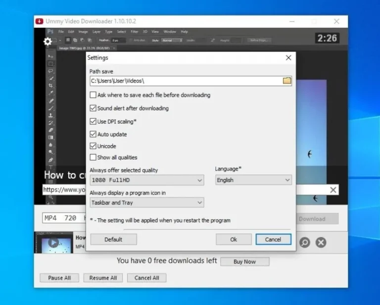Tela do Ummy Video Downloader